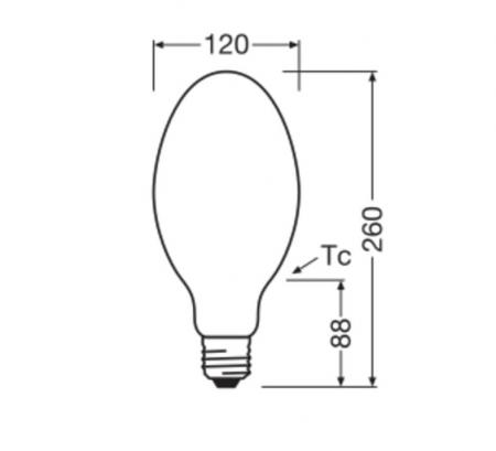 LEDVANCE HQL LED FILAMENT VALUE 60W wie HQL 250W, 9000lm, 4000K neutralweiß, E40, 360°, IP65