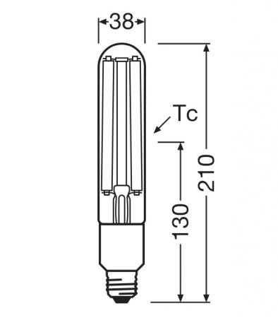 Ledvance E27 LED FIL Straßenlampe 6000lm 35W wie 70W 4000K IP65 740