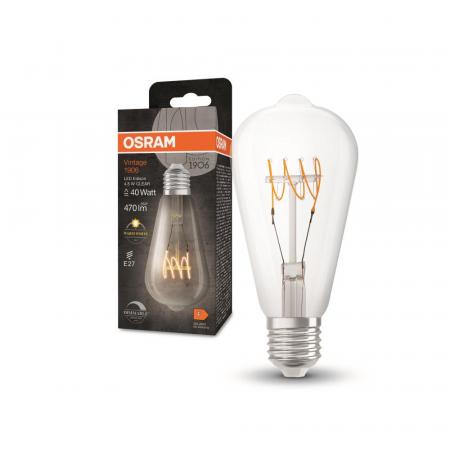 Osram LED VINTAGE E27 Glühlampe Edison 4,8W wie 40W dimmbar warmweißes gemütliches Licht
