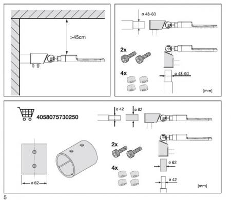 Ledvance LED Straßen- und Parkplatzbeleuchtung STREETLIGHT AREA LARGE RV35ST 120W 740
