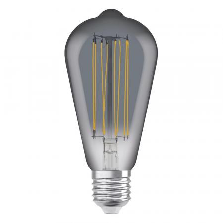 Osram LED VINTAGE E27 Glühlampe Edison SMOKE 11W wie 42W dimmbar extra warmweißes gemütliches Licht
