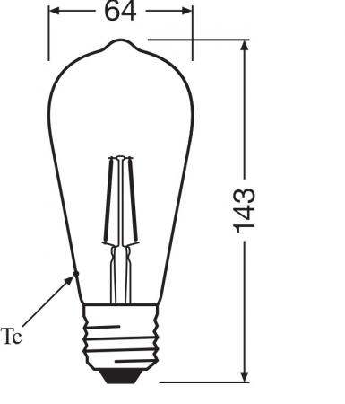 Osram E27 VINTAGE LED-Glühbirne in Kolbenform Gold-Filament 4W wie 35W extra warmweiß