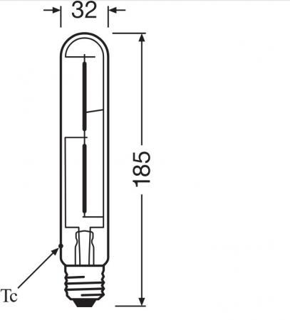 Osram E27 VINTAGE 1906 Tubular Filament LED-Leuchtmittel Retro-Look 4W wie 35W 2000K extra warmweißes Licht