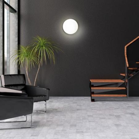 LEDVANCE SURFACE SLIM Wand-/Deckenleuchte IK10 rund 260 26W 830 weiss IP65