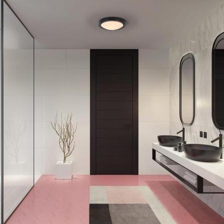 OSRAM Deckenleuchte fürs Badezimmer Classic Round 31cm schwarz IP44