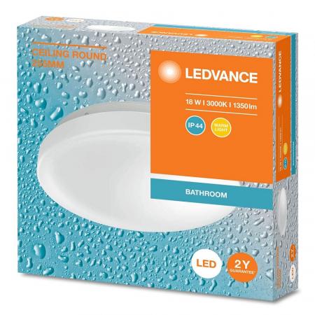LEDVANCE CEILING ROUND Deckenleuchte rund 255 18W 830 IP44
