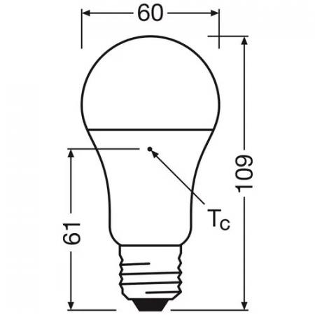 Osram E27 LED-Lampe Value Classic A 75 weiß mattiert 10W wie 75W Tageslichtweiß 6500K