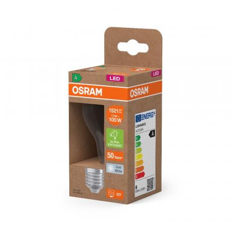 OSRAM E27 besonders effiziente LED Lampe 7,2W wie 100W 4000K neutralweißes Licht - beste Energie Effizienz Klasse