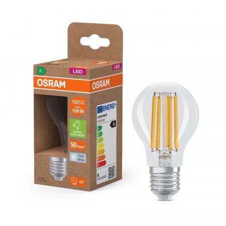 6er OSRAM E27 besonders effiziente LED Lampen 7,2W wie 100W 4000K neutralweißes Licht - beste Energie Effizienz Klasse