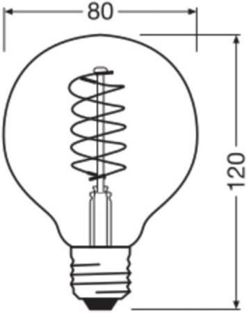 2er OSRAM LED VINTAGE E27 Glühlampen Globe 80 SMOKE dimmbar 7,8W wie 30W extra warmweißes gemütliches Licht