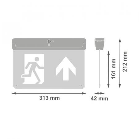 LEDVANCE EM EXIT SIGN E 0.7W 30M 3H 757 LED Not- und Ausgangsschild IP20