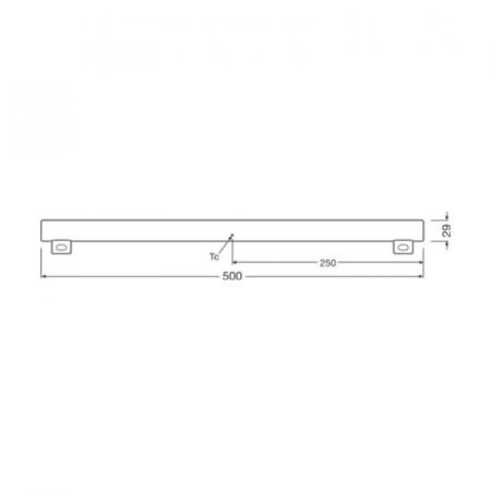 50cm Osram S14s LEDinestra Frosted LED Röhrenlampe dimmbar 4,7W wie 40W warmweiße Beleuchtung 90Ra