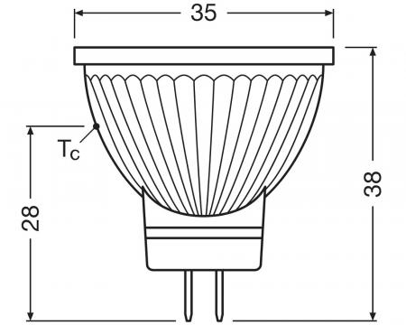 Ledvance GU4 MR11 36° 1,8W wie 20W warmweißer LED-Reflektor 2700K 12V