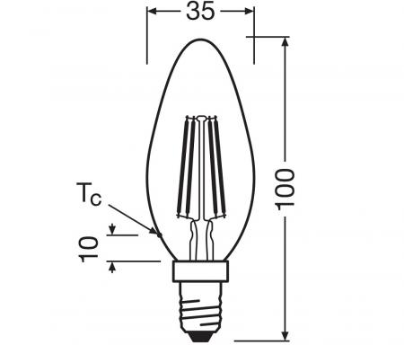 3er OSRAM E14 LED Base Classic B 60  Kerze klar 5,9W wie 60W kaltweß für Kronleucher und schmale Leuchten