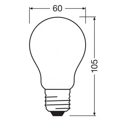 OSRAM E27 LED Lampe Classic Frosted 3,8W wie 60W warmweißes Licht 2700K - Energy efficiency class A - besonders effizient