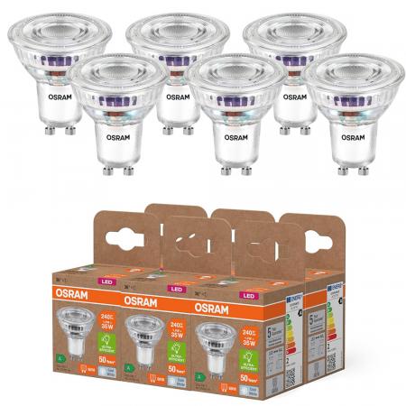 6er Sparpack Osram GU10 PAR16 LED Strahler STAR besonders effizient 36° 1,4W wie 35W 4000K neutralweißes Licht - Sehr gute Energieeffizienz