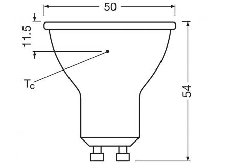 Ledvance GU10  LED PAR16 36 ° 2W wie 50W 2700K warmweißes Licht mit kleinem Abstrahlwinkel