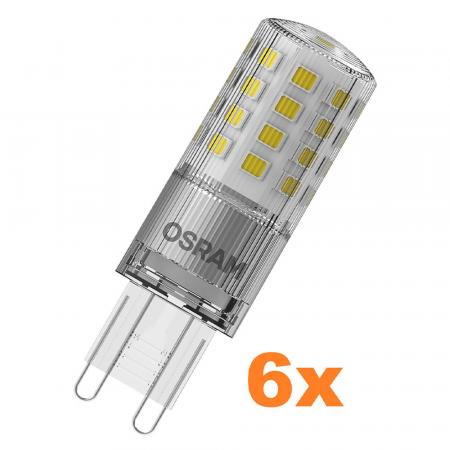 6er Pack OSRAM LED PIN G9 Stiftsockel Lampe dimmbar 4,4W wie 48W warmweißes Licht 2700K