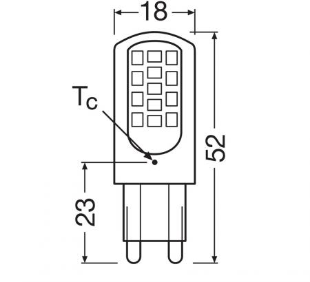 Ledvance G9 LED Stiftsockel Lampe PIN 4W wie 40W dimmbar 2700K warmweißes Licht
