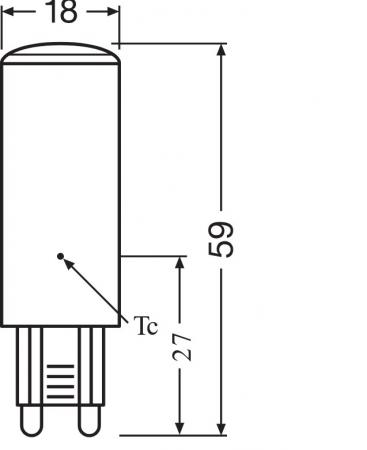 Ledvance G9 LED Stiftsockel Lampe PIN 4,4W wie 48W dimmbar 2700K warmweißes Licht