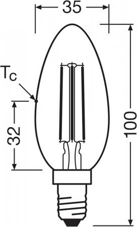 6er Osram E14 LED Kerzenlampen CLASSIC besonders effizient klar 2,2W wie 40W 4000K neutralweißem Licht - Sehr gute Energieeffizienz