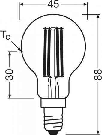 OSRAM E14 LED Lampe Classic klar 2,2W wie 40W neutralweißes Licht 4000K - Energy efficiency class A