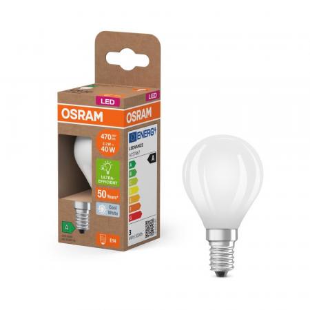 6er Set OSRAM E14 LED Lampe Classic matt 2,2W wie 40W neutralweißes Licht 4000K - Energy efficiency class A