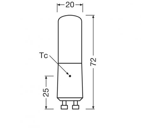 Ledvance GU10 LED Lampe Kolbenform Special T Slim dimmbar 6,5W wie 60W 2700K warmweißes Licht