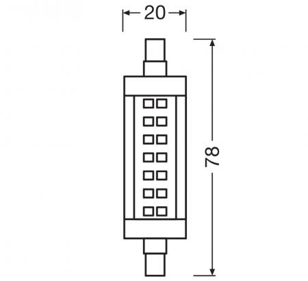 Ledvance R7s Slim Line LED 78mm Stab Lampe 7W wie 60W warmweißes Licht
