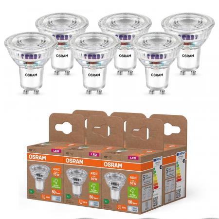 6er Sparset Osram GU10 PAR16 LED Strahler STAR besonders effizient 100° 2,5W wie 50W 4000K neutralweißes Licht - Sehr gute Energieeffizienz