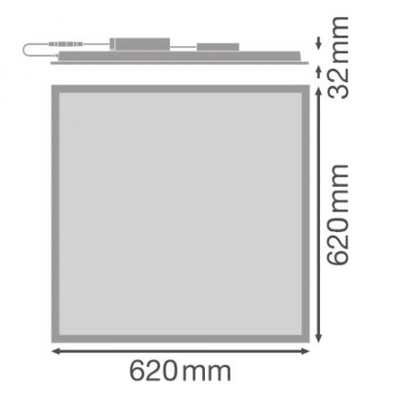 LEDVANCE PANEL FLEX 625 PS 32W 840 – LED Panel 620 x 620 mm 4000 K neutralweiß Multi-Lumen