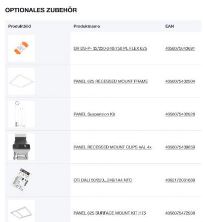 LEDVANCE PANEL FLEX 625 UGR19 PS 32W 5160LM DALI IP40