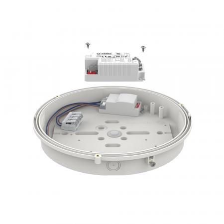 LEDVANCE LED Decken- und Wandleuchte BULKHEAD ROUND EMERGENCY -  BLKH RD EL 300 P 19.5W ML 83040 schwarz IP65