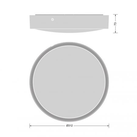 LEDVANCE Wand- und Deckenleuchte BULKHEAD ROUND SENSOR -  BLKH RD SN 300 P 18 W ML 83040 weiß IP65