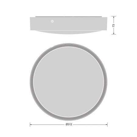LEDVANCE LED Decken- und Wandleuchte BULKHEAD ROUND DALI - BLKH RD DA 300 P 15.5W 840 weiß IP65
