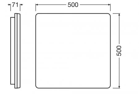 LEDVANCE LED Decken- und Wandleuchte  SF FLAT SQ DA 500 P 27W 83040