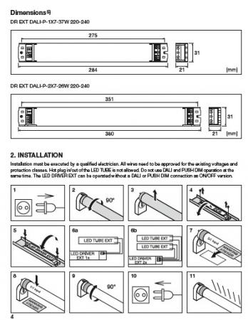 Ledvance Treiber LED DRIVER LED TUBE EXTERNAL DALI DR EXTERNAL DALI -1X7-37W 220-240