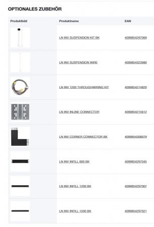 LEDVANCE LINEAR INDIVILED DIRECT 1200 DALI LN INV D 1200 P 40W 940 DAVR BK
