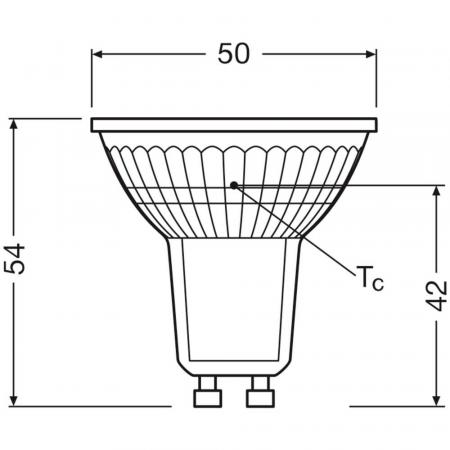 6er-PACK OSRAM GU10 LED Strahler VALUE PAR16 4.3W wie 50W 36° 2700K warmweißes Licht GLAS