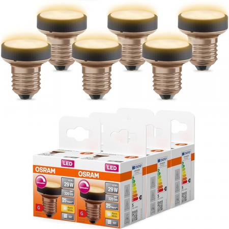 6er-Pack OSRAM E27 LED STAR FLAT 29 Strahler dimmbar 4,5W wie 29W warmweißes Licht