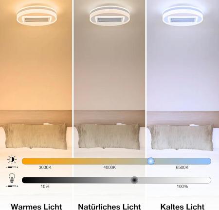 LEDVANCE CEILI LED Deckenventilator 55W 3100lm 3000-6500K dimmbar Ø500mm Weiß mit Fernbedienung