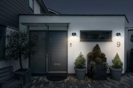 OSRAM ENDURA Style Solar Bright Sensor Wandleuchte Brella 10,1W IP54 Dunkelgrau