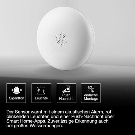 OSRAM SMART+ WiFi Wassermelder, 69 mm, weiß