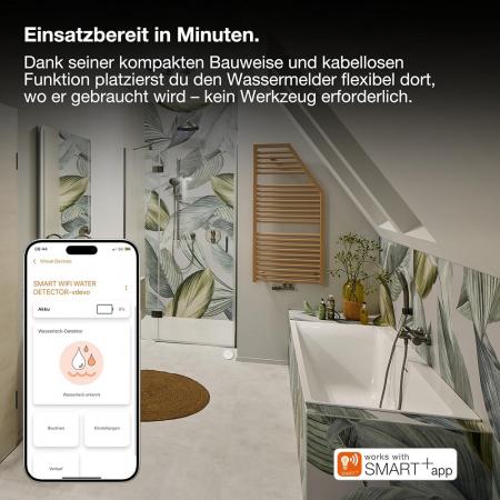 OSRAM SMART+ WiFi Wassermelder, 69 mm, weiß