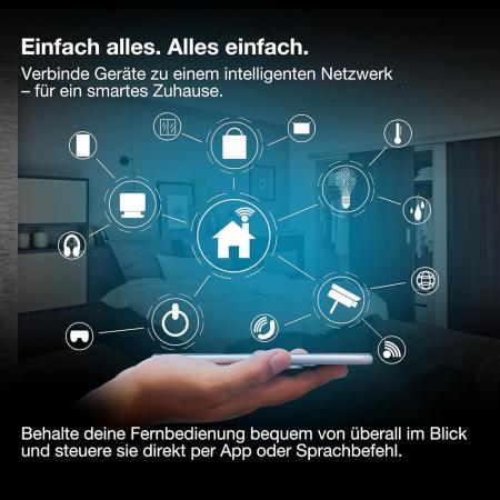 OSRAM SMART+ WIFI Fernbedienung, aufladbar mit USB-C in Schwarz zur intelligenten Steuerung Automatisierung von Smart-Home-Systemen
