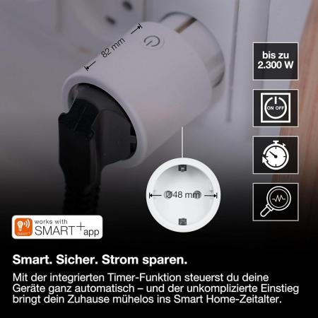 OSRAM SMART+ MATTER Steckdose - intelligente Steckdose mit Matter over WiFi-Technologie zur Einbindung von elektrischen Geräten ins Smart Home System