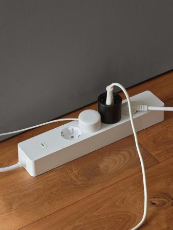 OSRAM SMART+ MATTER Steckdose Schwarz - intelligente Steckdose mit Matter over WiFi-Technologie zur Einbindung von elektrischen Geräten ins Smart Home System