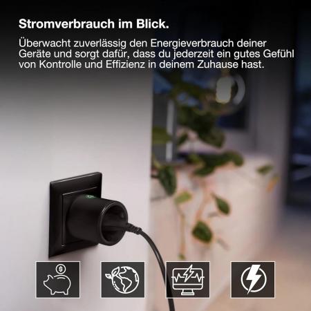 OSRAM SMART+ Zigbee Steckdose für Innen in schwarz