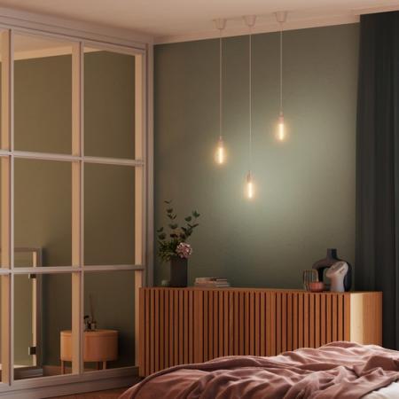 OSRAM VINTAGE 1906 PenduLum BELL Ø 9cm Weiß aus Kunststoff - Schlichte Pendelleuchte mit E27 Fassung ohne Leuchtmittel