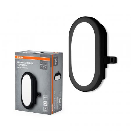 Osram LED Feuchtraum Wandleuchte LED BULKHEAD 6W 4000K BK IP54 schwarz
